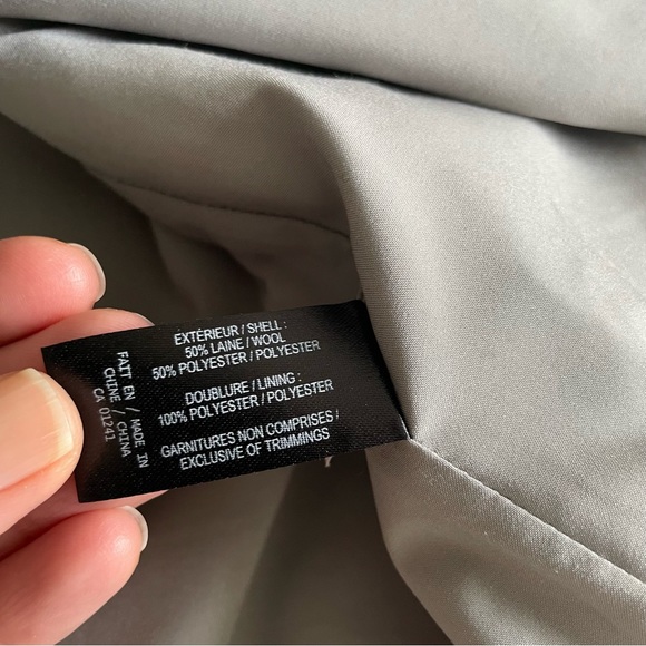 Grey wool blend skirt - Picture 7 of 7